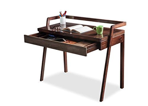 Durian Dalton Study Table (Glossy Finish, Rosewood)