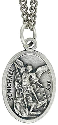 St Michael Medal St. Michael Pendant. Saint Michael Pendant and Chain. St Micahel Guradian Angel Medal