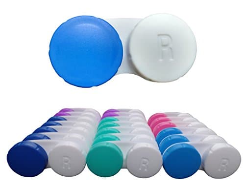 Contact Lens Case (20 Count) Value Pack by Comfort Contacts - Great for Travel, Protect Your Vision and Prevent Eye Infections - Durable & Easy to Use!