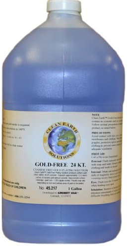 Clean Earth Plating Glo Free Gold Plating Solution 24K Gallon