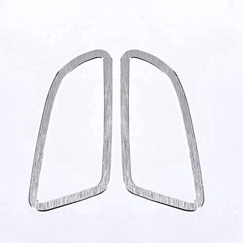 Interior Auto Vehicle Accessory, for C Class W205 C200 GLC260 300 2015 2016 2017, Dashboard Air Conditioning Vent Outlet Frame Cover Trim Aluminum Alloy Silver, 2 pcs/set