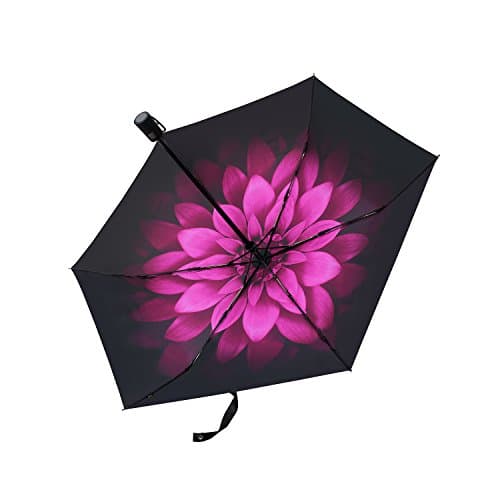 AmbrellaOK Compact Sun Umbrella by Automatic Folding Lightweight UV-Blocker Umbrella for women