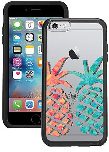 iPhone 5/ iPhone 5S / iPhone SE Case -Pineapples Love Pineapple Quote Cool Summer Hipster Clear transparent designer hybrid case with drop protection-Unique Designer Trendy Case for girls unisex women