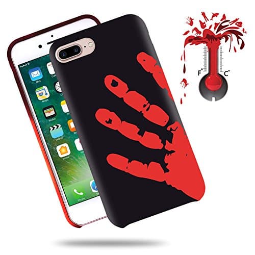 Soundmae Case For iPhone 6/6s 4.7" Cover Physical Color Changing Thermal Case Magical DIY Pattern Design Epoptic Heat-Sensitive Matte Surface TPU Back Cover for iPhone 6/6s 4.7" - Black turn to Red