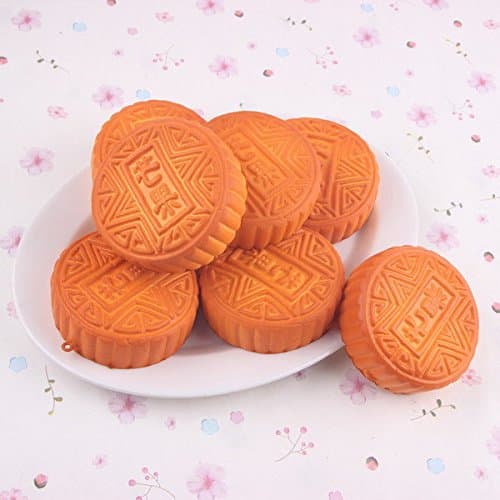 Bazaar 10PCS 7CM Random Color Squishy Simulation Moon Cake Cellphone Cream Scented