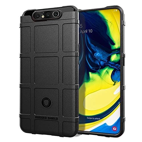 MEVIS Rugged Shields SAMSUNG Galaxy A20/A30 Case, Full-Screen 9D Protective} Film Soft TPU Matte Scratch-Proof Shock-Absorption Protection Cover, Outdoor Sports Phone Protective Case-Black