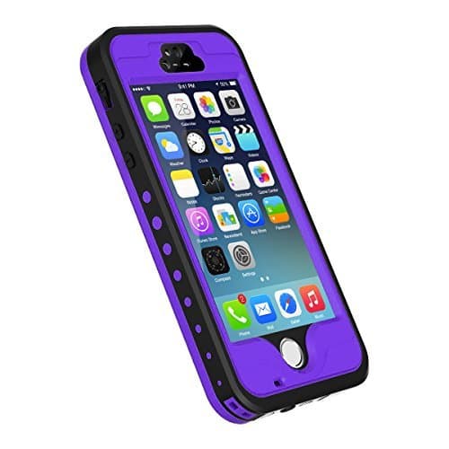 iPhone 5S/SE Case, Waterproof Dirtproof Shockproof Durable Hard Cover Case for Apple iPhone 5S, Fully Supports Finger Print Function for 5S -Purple