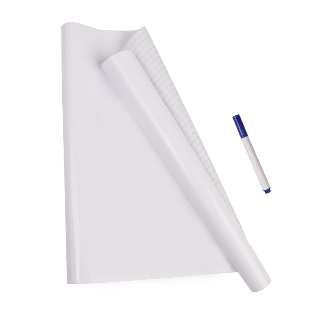 Extra Large Dry Erase Board Removable Wall Sticker Decal by GreatHealth 1 Marker Included Easly Wipe – Graffiti Blackboard for Student Learn Teach Paint Wallpaper(18" x 80") Home Office(Whiteboard)