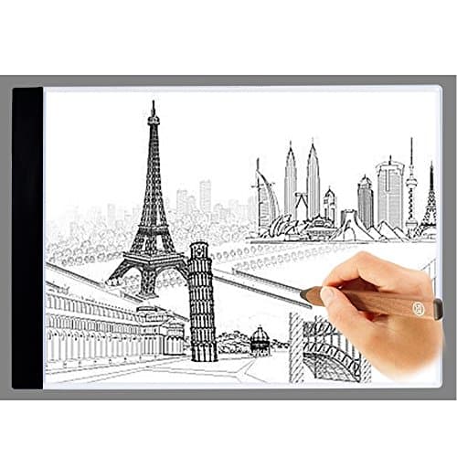 A4 Led Light Box USB Power Tracing Box Light Table for Kids 2D Animation Drawing Artists Tattoo Transferring Sketching,Active Area 112.22 x 9.25 - Inch