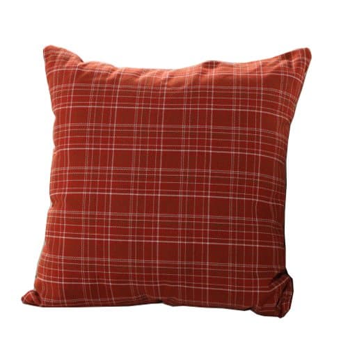 Prettypillow Polyester Decorative Throw Pillow Case Cushion Cover Chic Plaid Orange Square 18"