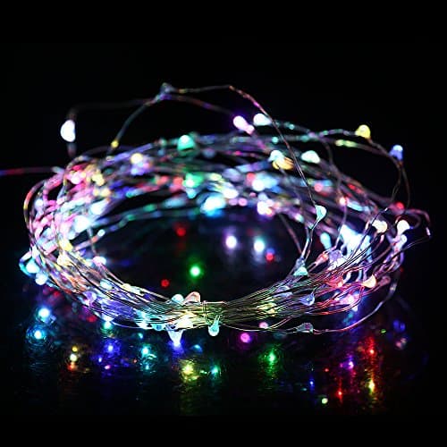 BLACKGIK Colorful Flashing LED String Light 33ft (10m) 100pcs Leds Included With USB Port Connector DC 5V Safety For Touching, For Chritmas Tree House Patio Party Outdoor & Indoor Decoration