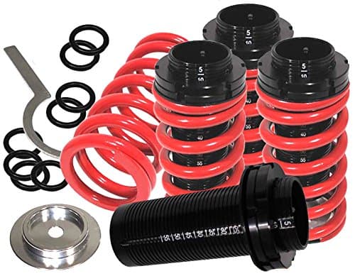 Rxmotor Honda Accord Adjustable Lower Springs Scale Coilover Coil Over Suspension for 1998-2002 (RED)