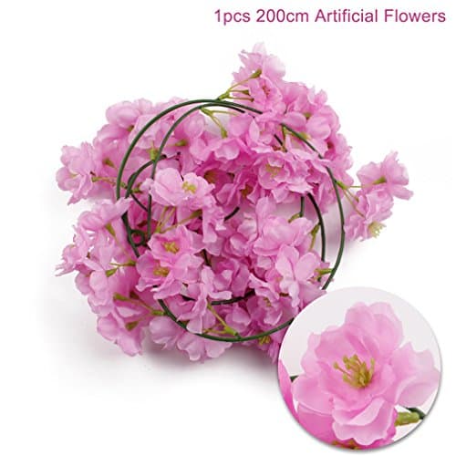 2Pcs 20Cm DIY Paper Flowers Backdrop Blue Artificial Flower Backdrop Wedding Decoration Birthday Event Party Supplies 2m cherry blossoms