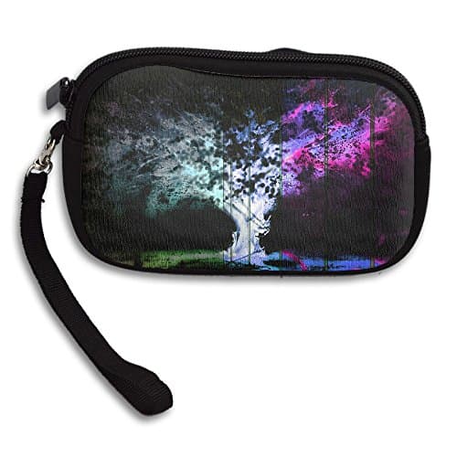 Funky Trees Image Comfortable Coin Purse Storage Package Wallet Zipper Mini Wallet For Men & Women