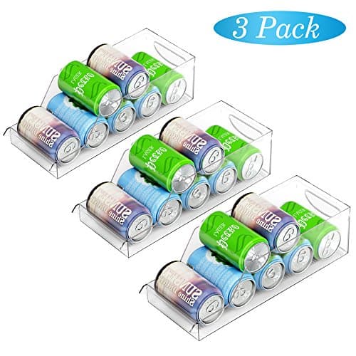 Alanda Refrigerator Storage Container Fridge Bins and Freezer Organizer Kitchen Organizer Pantry Cabinet for Soda Can Beer Can Soft Drinks 3 Set