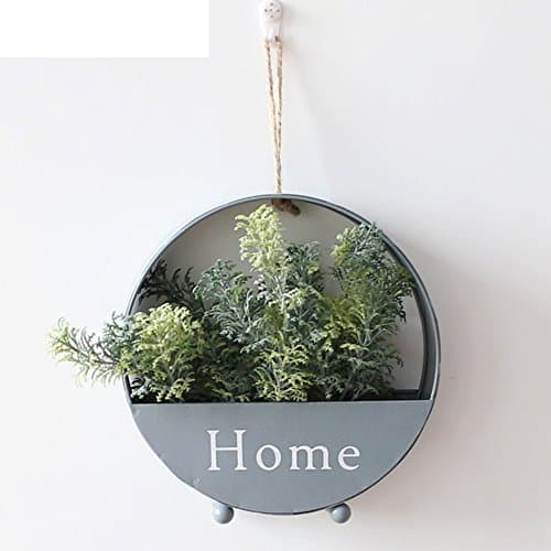 Creative wall decoration pendant hanging flower pots simulation restaurant background wall plant-R