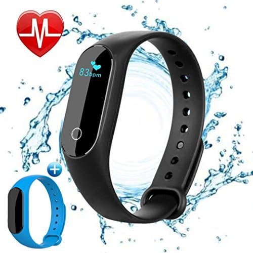 Vegkey Fitness Tracker,Activity Tracker,IP67 Waterproof Wireless Bluetooth Smart Bracelet with Heart Rate Monitor/Steps Counter/Sleep Monitor/Connected GPS Smart Watch for Android&iOS
