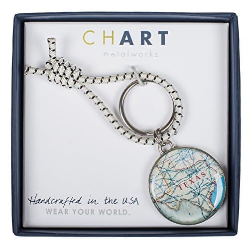 Texas Map Peltro Regatta Pewter Chord Key Ring