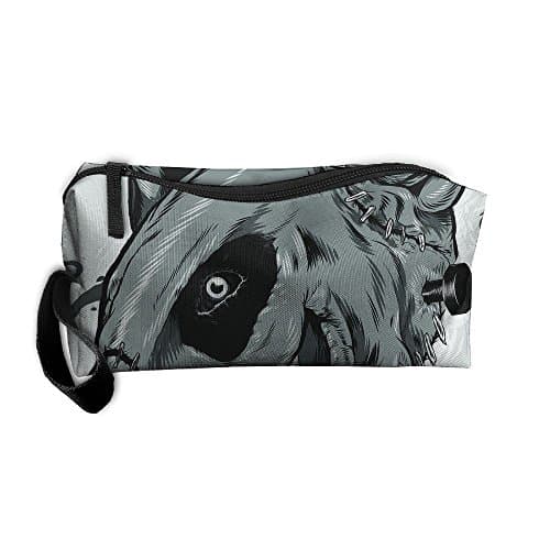 Portable Make-up Receive Bag Pit Bull Pattern Travel&home Storage Bag Zipper Organization Space Saver Canvas Buggy Pouch