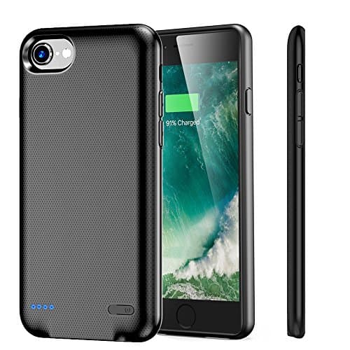 iPhone 6Plus 6SPlus 7Plus Battery Case, HejSol 4000mAh Ultra Slim Rechargeable Portable Charging Case Power Bank for iPhone 6P 6SP 7P (5.5inch) Battery Pack Juice Bank (BK)