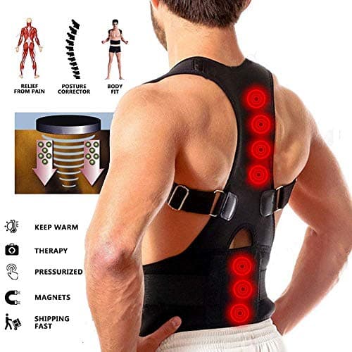 shree krishna Unisex Magnetic Back Posture Corrector Therapy Shoulder Belt for Lower and Upper Back Pain Relief, posture corrector for women, posture corrector belt for men (XL)