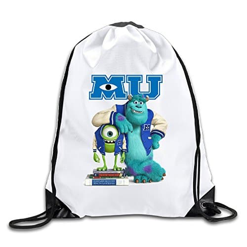 Monster University Men's Women's Shoulder Drawstring Bag Backpack String Bags School Rucksack Gym Handbag