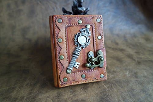 Handmade"Key "emblem extra mini leather journal notebook sketchbook,handmade book leather,leather bound journal,leather journals,personalize