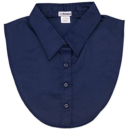 Navy Blue Women's Dickey Collar by USA-Based IGotCollared (aka Dicky Collar, Detachable, Fake Blouse Collar)