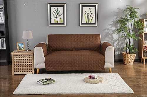 Sofa Cover for Dog Pets Stretch Sofa Towel Lounge Protector Couch Cover Single/Two/Three Seater Slipcover,3 seats Coffee