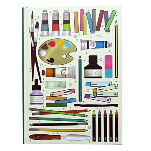 A5 Casebound Notebook - Art Design - 120 Pages - Ruled & Silk Ribbon - Size - 210mm x 148mm