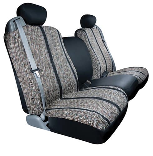 Saddleman Custom Made Front/Rear Bench / Backrest Seat Cover - Saddle Blanket Fabric (Black)