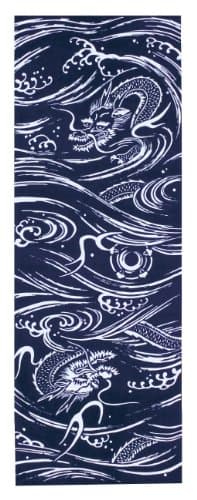 Tenugui : Dragon & Billow (Indigo)