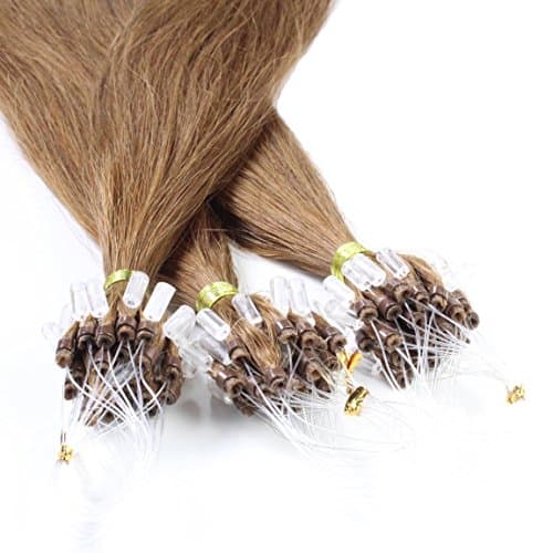 Just Beautiful Hair 25 x 1 g Microring Loop Extensions - 24 ", REMY Hair, #8 chopper brown, straight