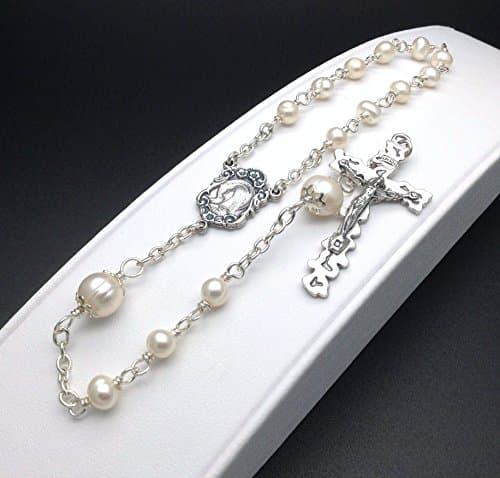 One Decade Freshwater Pearl Saint Benedict Rosary