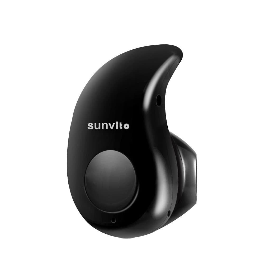 Sunvito Ultra Small Bluetooth 4.0 Headset Headphone Earphone Mini Invisible In-ear wireless Headphones Support Hands-free Calling For Smartphones with Bluetooth (Black)