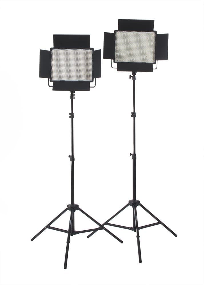 Nanguang 2 Kit CN 900CSA LED Light Panel Kit, Photo Studio Video Film Photography Continuous Lighting Kit (Double 900 LED with Stand)