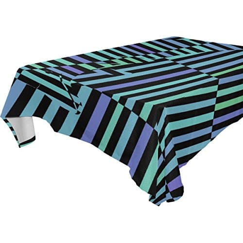 WDYSECRET Psychedelic Dolphin Polyester Printing Tablecloth 60x60(in)