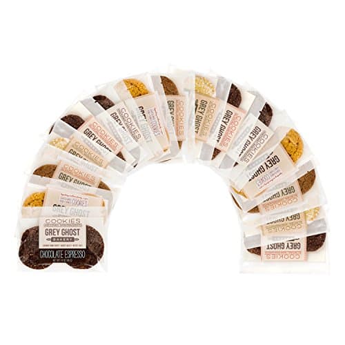 Grey Ghost Bakery Variety Pack - Chocolate Espresso, Lemon Sugar, Molasses Spice, Chocolate Cayenne, Almond Toffee Cookies 15 of 1.4oz 2 packs (approx 30 cookies)