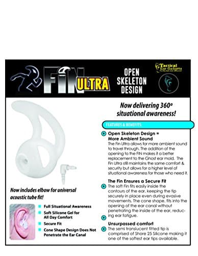 Ear Phone Connection Fin Ultra Ear Tip, Open Skeleton Design Ear Mold