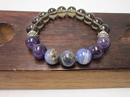Healing Insomnia Bracelet Stack Insomnia Remedy Bracelet Stack Sleep Aid Bracelets Smoky Quartz Sodalite Amethyst Healing Insomnia Bracelet