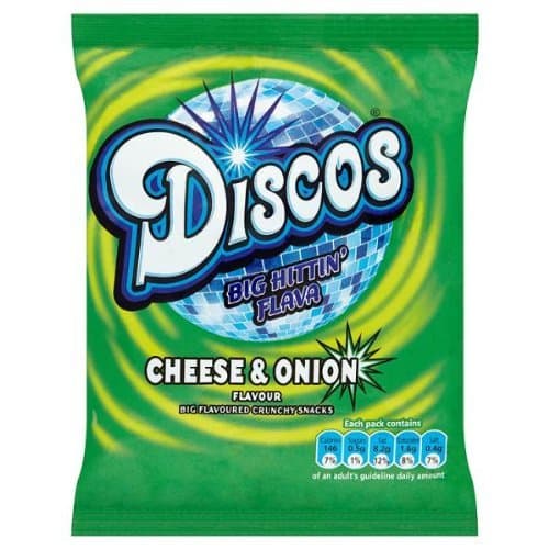 Discos Cheese & Onion Flavour 28g 25% Extra Free (Pack of 24)