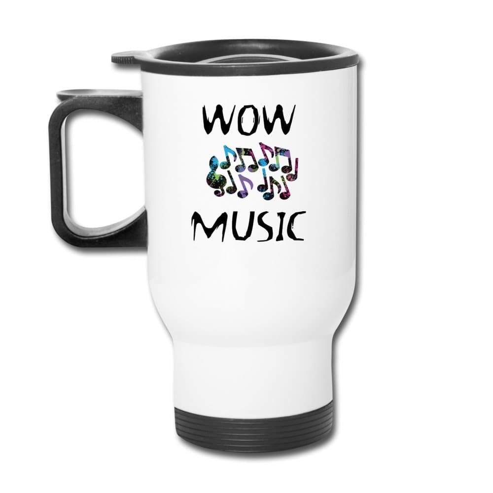 Fashion Design Wow Music Note White Mug