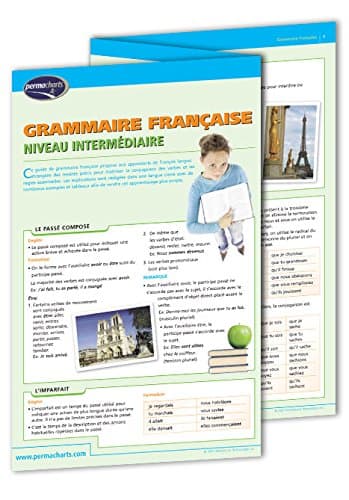 Grammaire Francaise Guide - Quick Reference Guide by Permacharts