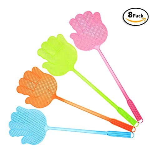 8 Kid Fly Swatters Whacks Mosquitoes, Bugs. – Includes eBook with tricks to kill insects on the first try. – The #1 Choice for the Smart and Discernible Consumer (8)