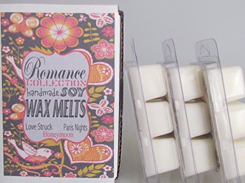 Scented Soy Candle Warmer Wax Melts Assorted 3 Pack 18 Cubes Honeymoon, Paris Night & Love Struck