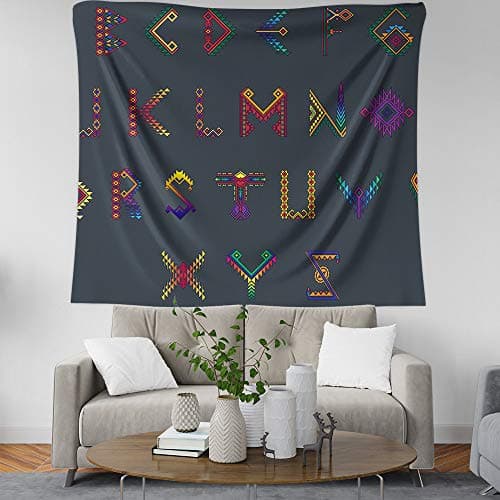 Rjjdd Wall Tapestry Hanging Stripe Pattern Light-Weight Polyester Fabric Wall Decor Mexican Party Spiritual Tapestry Nordic 200x150Cm