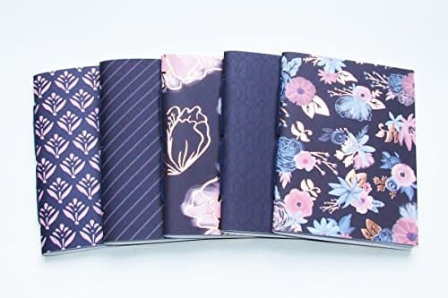 Dark Blue Floral TN Insert Set - Available in Ten Sizes including Passport, Standard, A5