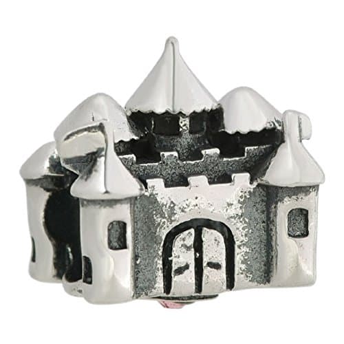 Ancient Castle Based On Gold Crown 925 Sterling Silver Bead