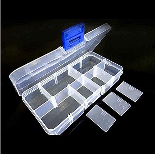 Plastic Storage Box 10 15 24 36 Grid Detachable Transparent Metal Button Fishing Gear Jewelry Precious Beads Electric Accessories