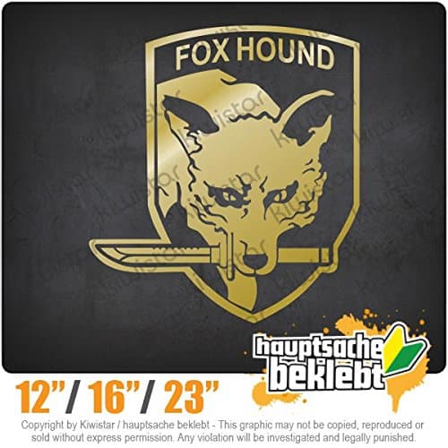 Fox Hound - Available in 3 sizes 15 COLORS - Neon + Chrome! Decal Sticker Bumper Rear Window Vinyl Motorcycle